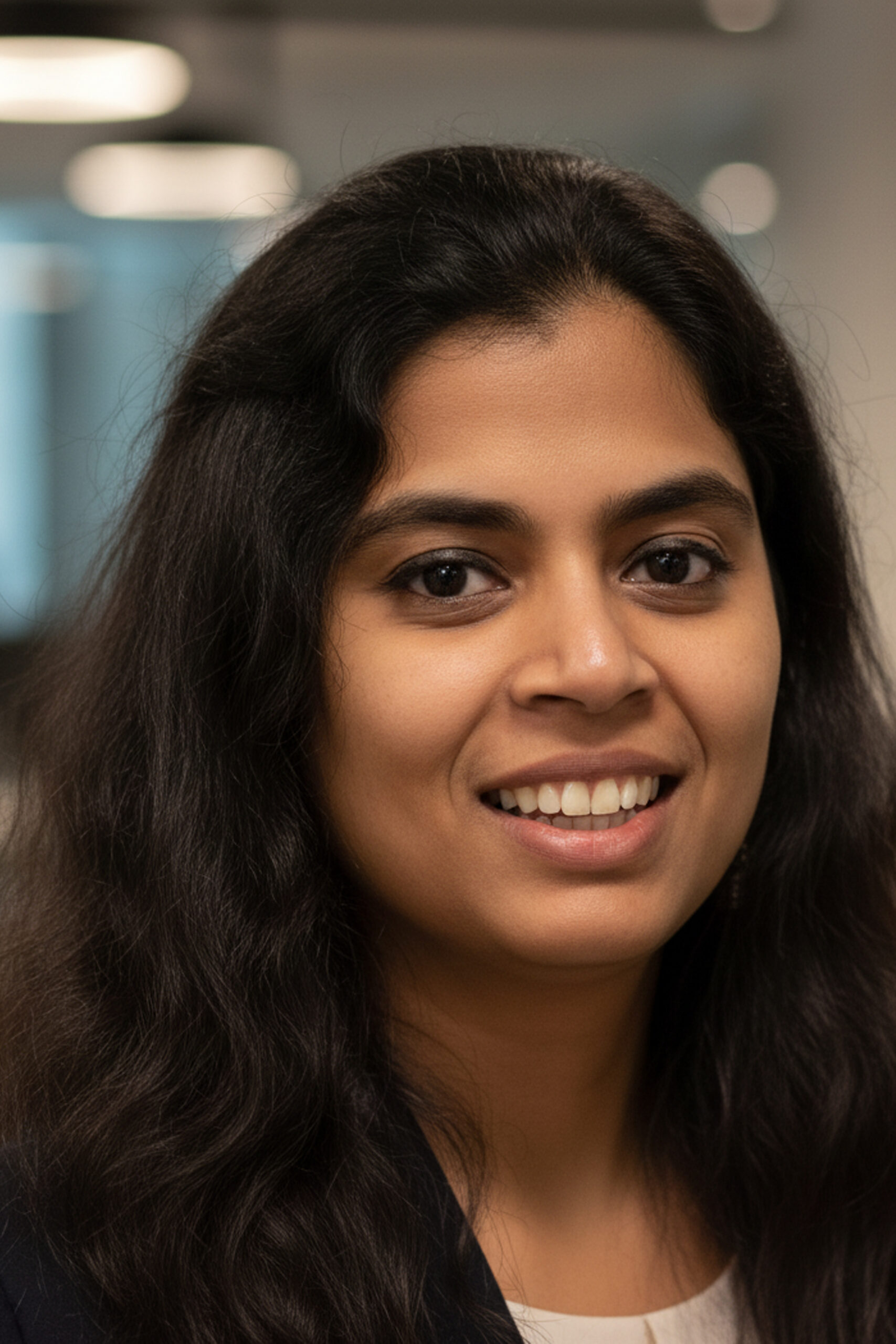 sexy smart blonde with long curly hair poses in black jacket and